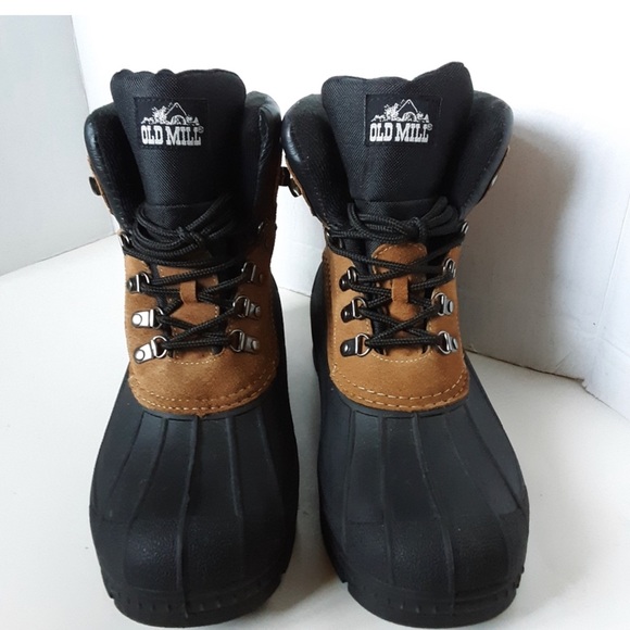 Old Mill Glacer Nubuck Black Warm Winter Ankle Boot size 10M - Picture 10 of 13